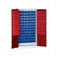 Skříň s boxy (232 ks), šedá/červená Skříň s boxy (232 ks), šedá/červená