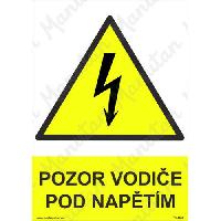 Pozor vodiče pod napětím, samolepka 297 x 420 x 0,1 mm A3 Pozor vodiče pod napětím, samolepka 297 x 420 x 0,1 mm A3