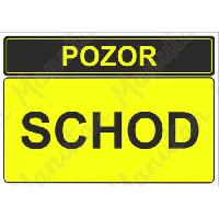 Pozor schod, samolepka 420 x 297 x 0,1 mm A3