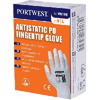 Antistatické rukavice PU Fingertip pro výdejní automat, šedá, ve