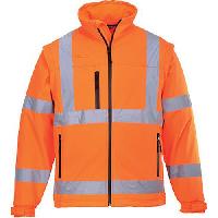 Reflexní softshelová bunda 2v1, oranžová, vel. L