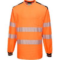 Reflexní tričko s dlouhým rukávem PW3 Hi-Vis, oranžové/černé, ve