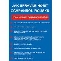 Jak správně nosit roušku, plast, 420 x 297 x 2 mm, A3