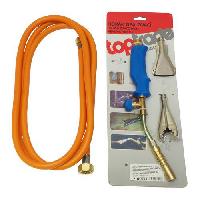 TOPTRADE hořák PB opalovací, hadice 3 m, regulátor tlaku, kulatý