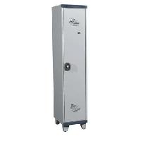 Svařovaná šatní skříň s mezistěnou Acial, 1 oddíl, 400 mm, na nohách, otočný uzávěr, šedá/šedá