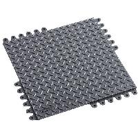 Zátěžová podlaha De-Flex, 450 x 450 x19 mm, nitril, antistatiská ESD, černá, balení 1 ks