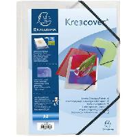 Desky na spisy Kreacover s gumou, 3 klopy, průhledné