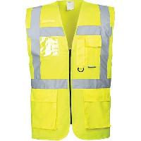 Reflexní manažerská vesta Berlin Hi-Vis, žlutá, vel. 6XL