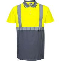 Reflexní polokošile s krátkým rukávem Two-Tone Hi-Vis, žlutá/šedá, vel. L