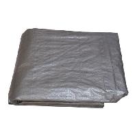 TOPTRADE plachta krycí, stříbrná, s kovovými oky, 3 x 4 m, 100g/m2